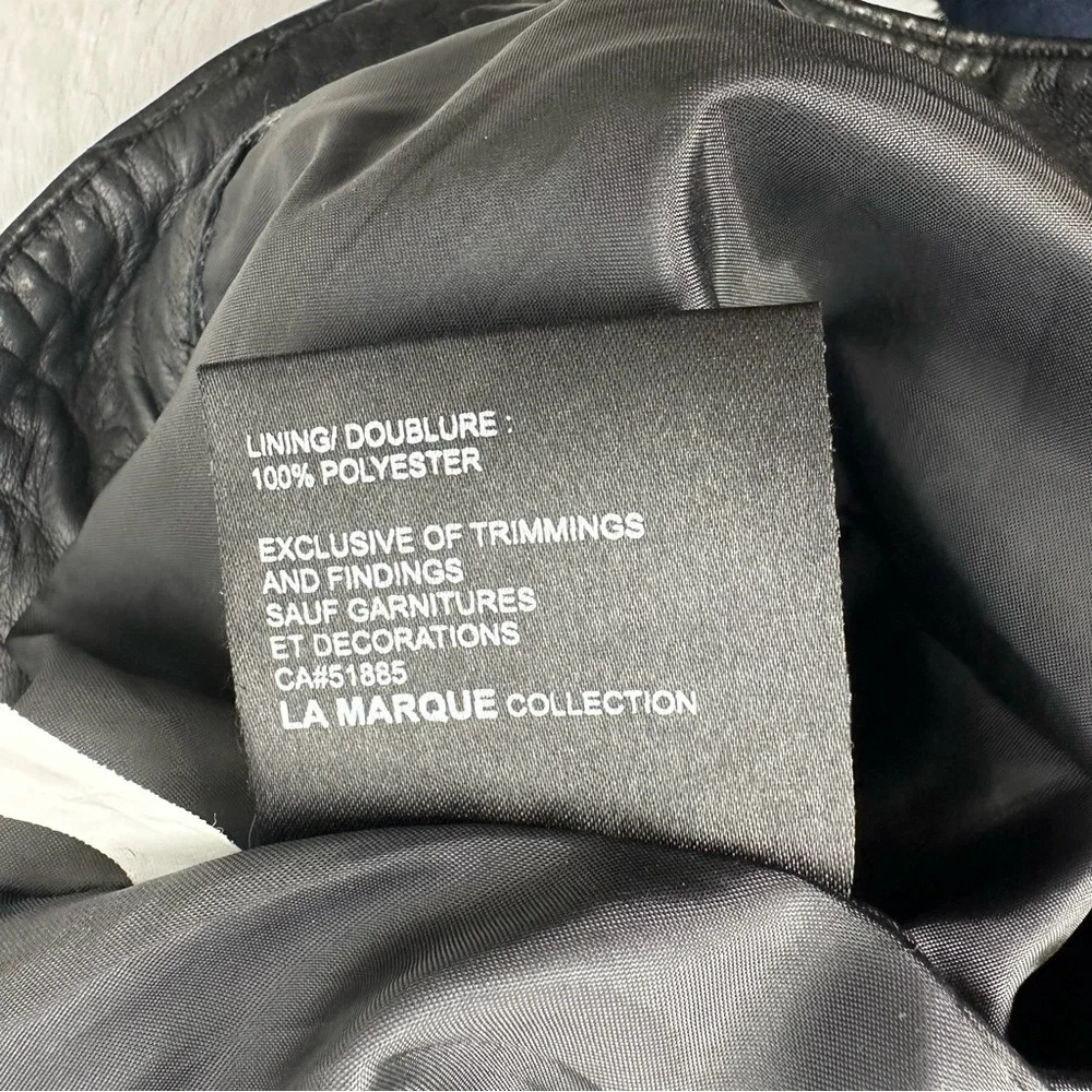 LaMarque Leather Lined Moto Style Pants Size 8 - Picture 5 of 6